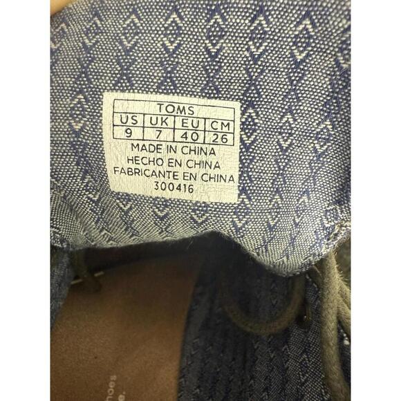 TOMS Women's Olive Herringbone DESERT Wedges-BOOTS Size.9 - Picture 7 of 9